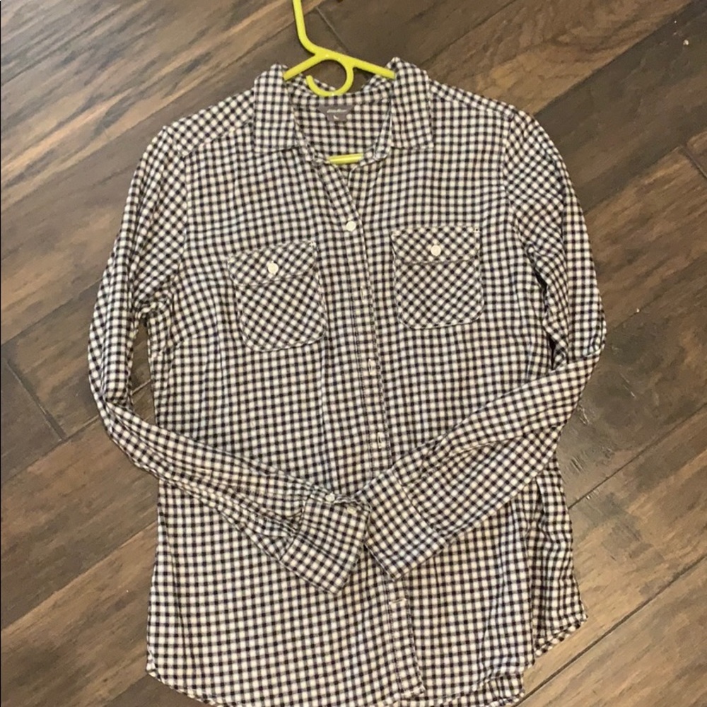 Eddie Bauer black & white flannel